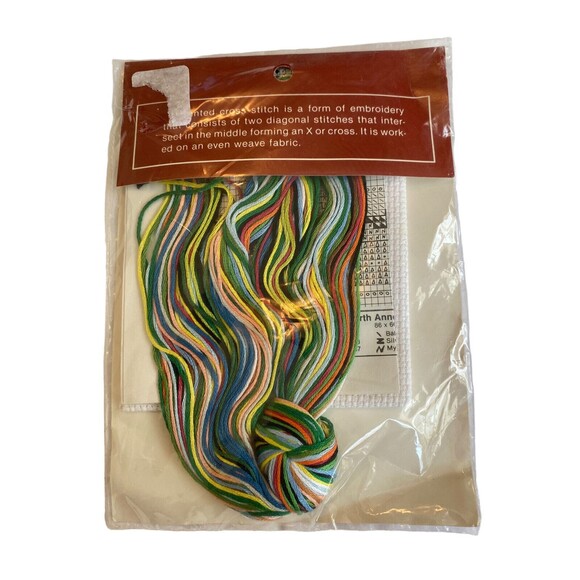 BIRTHDAY BABY SAMPLER--ABC's-Name & Birth Date-Counted Cross Stitch KIT NEW - Picture 2 of 2